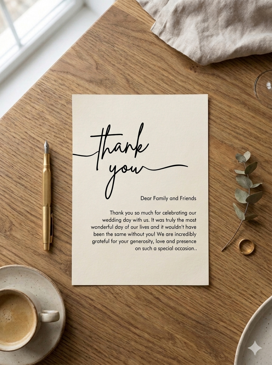 5 pack thank you card templates